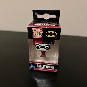 Funko Harley Quinn Pocket Pop! Keychain - Black, White, Red